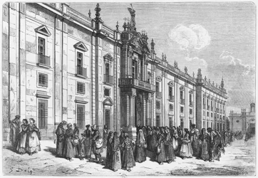 The Tobacco Factory at Seville, Engraved by Charles Laplante
